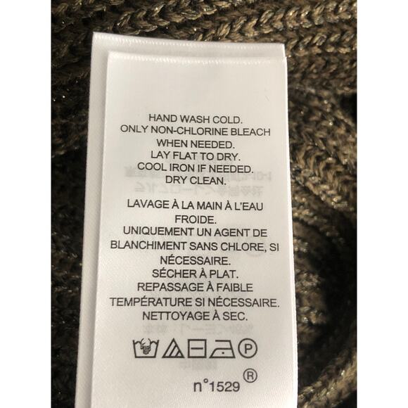 Lauren Ralph Lauren Women's 3X Metallic Rib-Knit Boat Neck Sweater Green NEW - Picture 6 of 6